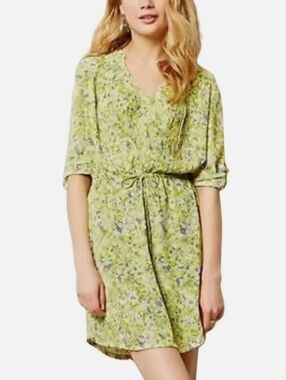 ANTHROPOLOGIE x MAEVE Floral Drawstring Waist Dress with Pockets